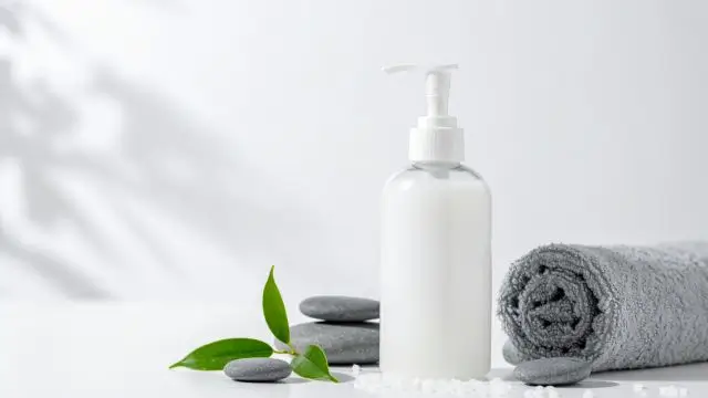 Bottle of Body Wash made with Tea Tree, Peppermint and Lavender Essential Oils