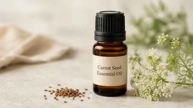 Bottle of Carrot Seed Essential Oil