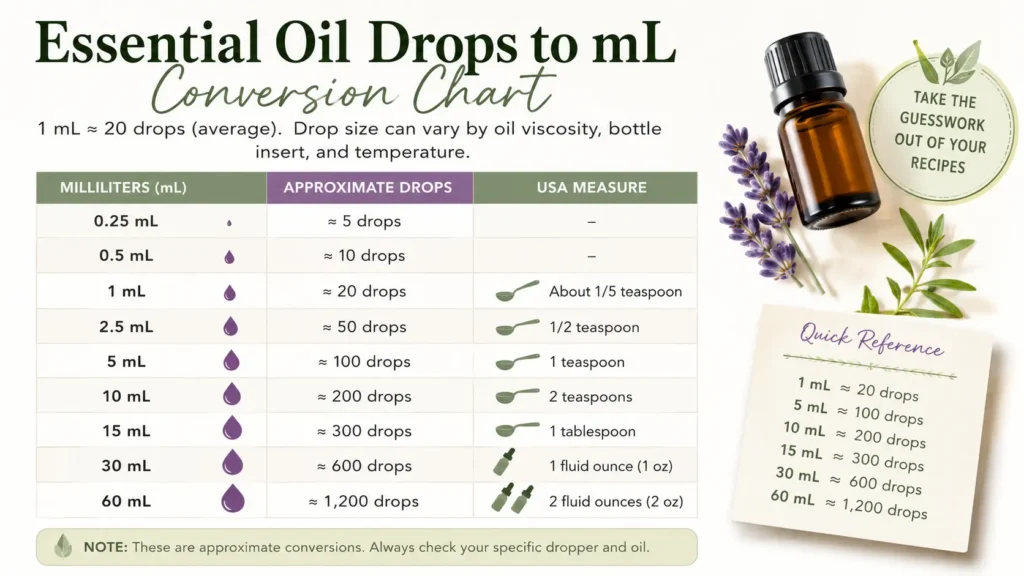 Essential Oil Conversion Chart