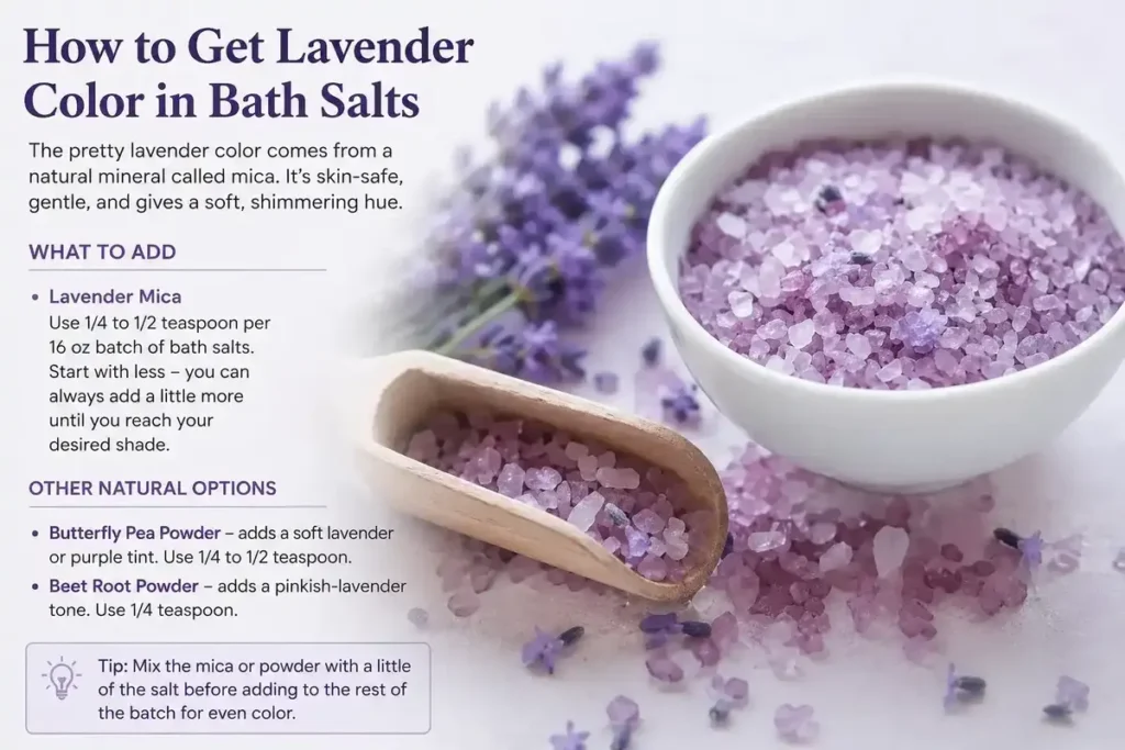 Lavender Color Bath Salts